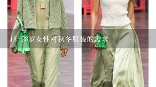 18-28岁女性对秋冬服装的需求