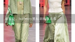 求鉴定，burberry黑标羽绒服真假