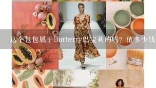 这个包包属于Burberry巴宝莉的吗？值多少钱？