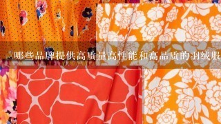 哪些品牌提供高质量高性能和高品质的羽绒服呢？